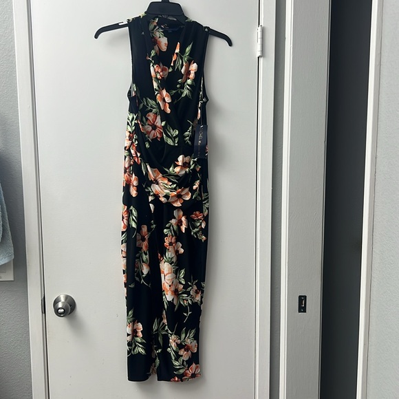 RACHEL Rachel Roy Dresses & Skirts - Floral Black Midi Dress